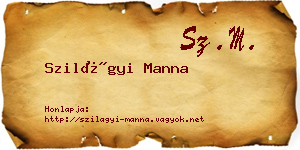 Szilágyi Manna névjegykártya